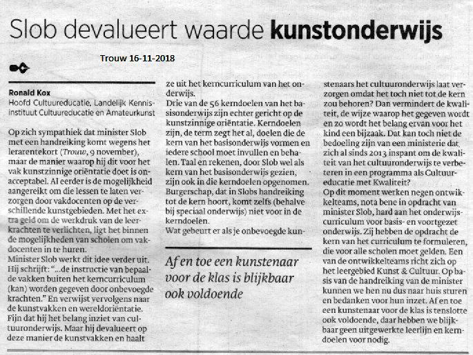 Trouw 16 11 2018